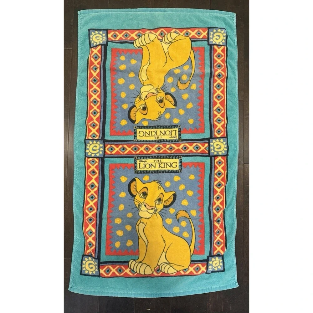 Vintage 1990's The Lion King Simba Bath Beach Towel
